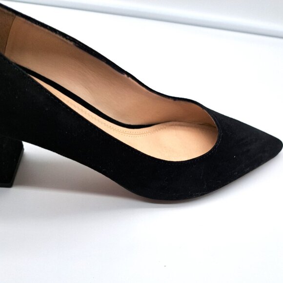 Marc Fisher LTD Womens MLZALA Black Suede Block Pumps Heels Shoes - Size 7.5 - Picture 13 of 14